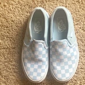 Blue checkered vans